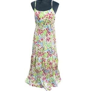 Old Navy Ladies Floral Ruffle Fairy Whimsical Maxi Dress Size‎ Medium